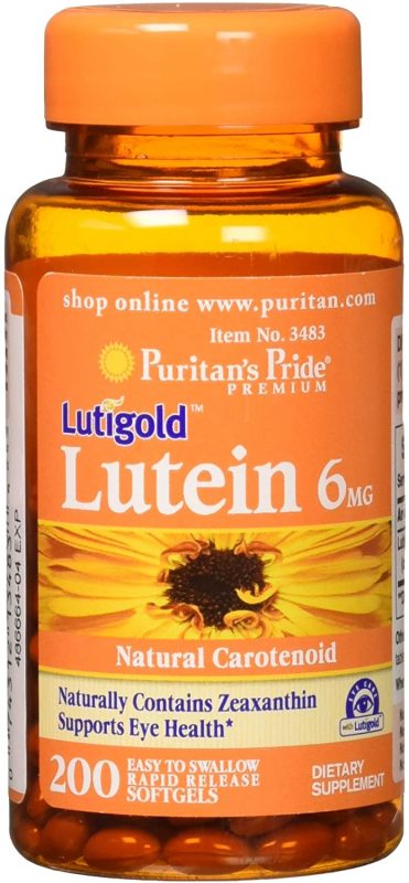 Viên uống bổ mắt Puritan's Pride Lutigold Lutein 6mg Natural Carotenoid Viên uống bổ mắt Puritan's Pride Lutigold Lutein 6mg Natural Carotenoid - Yêu Hàng Ngoại