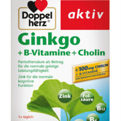 Viên uống bổ não Ginkgo Doppelherz Aktiv + B-Vitamine + Cholin