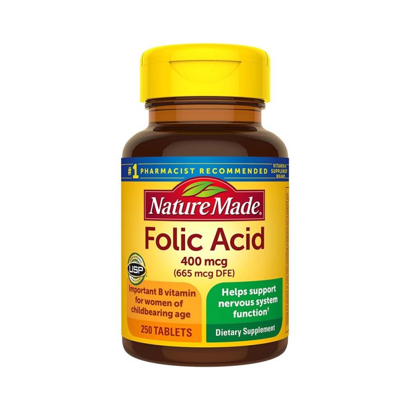 Viên uống bổ sung Folic Acid 400mcg Nature Made Viên uống bổ sung Folic Acid 400mcg Nature Made - Yêu Hàng Ngoại