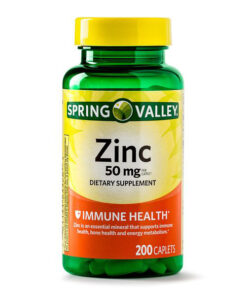 Viên uống bổ sung Kẽm Spring Valley Zinc 50mg