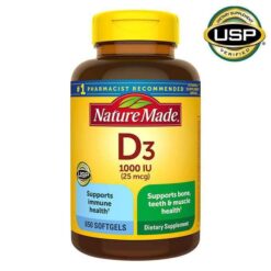 Viên uống bổ sung Vitamin D3 Nature Made 1000 IU