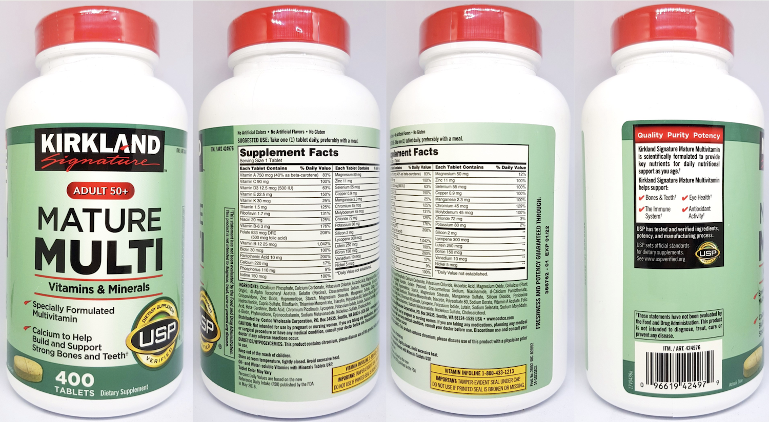 Viên uống bổ sung Kirkland Signature Mature Multivitamin Adult 50+ Viên uống bổ sung Kirkland Signature Mature Multivitamin Adult 50+ - Yêu Hàng Ngoại