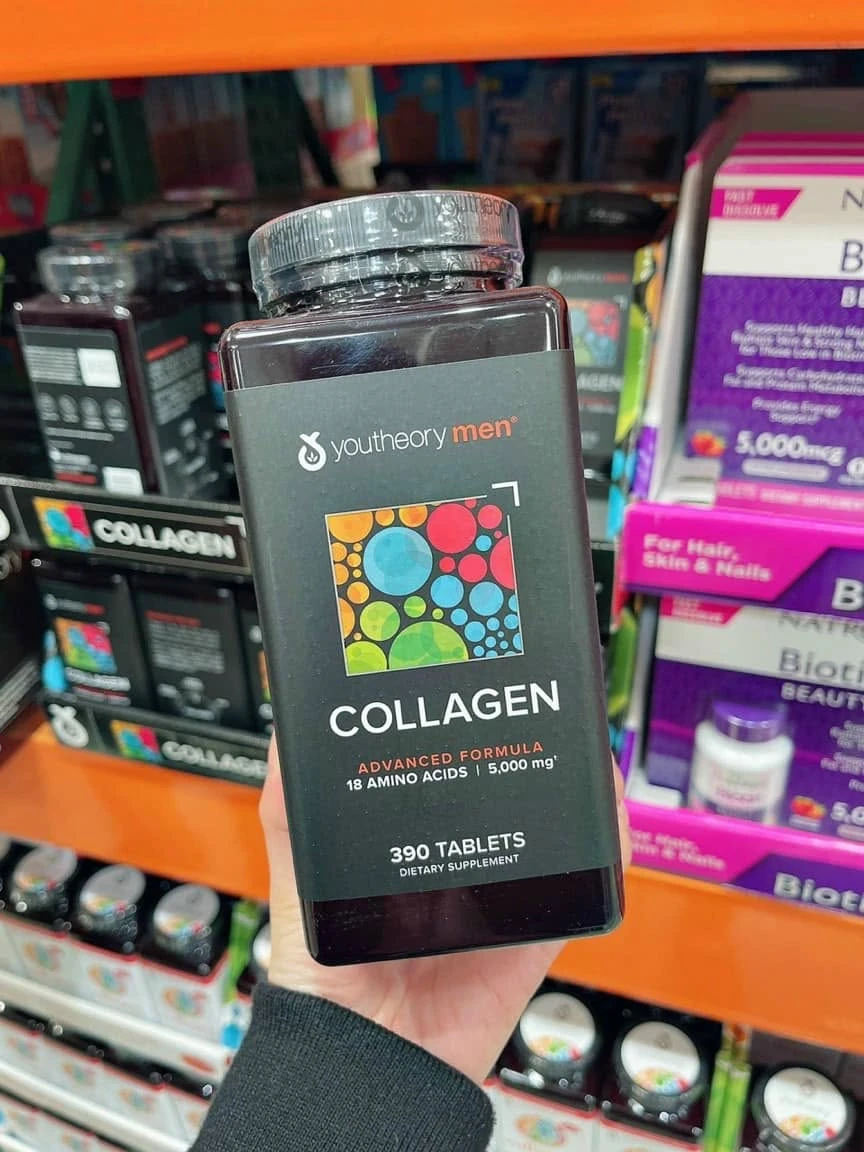 Viên Uống Collagen Cho Nam Youtheory Men Collagen 5000mg – Hộp 390 Viên (Mỹ) Viên Uống Collagen Cho Nam Youtheory Men Collagen 5000mg – Hộp 390 Viên (Mỹ) - Ảnh 3