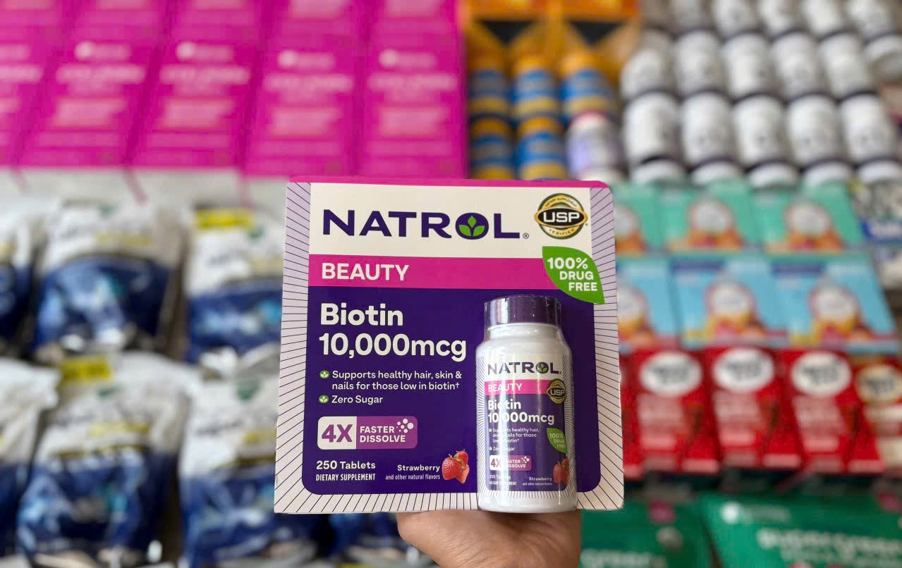 Viên uống mọc tóc Natrol Biotin Beauty 10000mcg Viên uống mọc tóc Natrol Biotin Beauty 10000mcg - Yêu Hàng Ngoại
