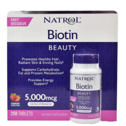 Viên ngậm đẹp da tóc móng Natrol Biotin Beauty 5000mcg