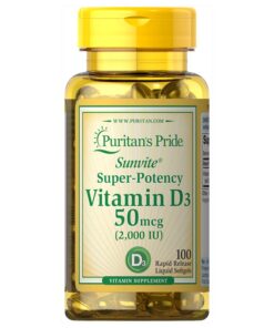 Viên uống Vitamin D3 50mcg Puritan's Pride Sunvite Super Potency