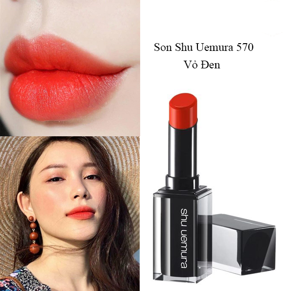Son Shu Uemura màu 570 màu đỏ cam Son Shu Uemura màu 570 màu đỏ cam - Yêu Hàng Ngoại