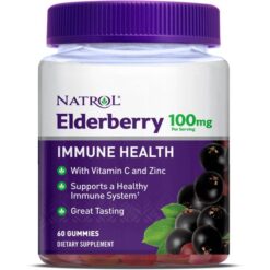 Kẹo dẻo tăng cường miễn dịch Natrol Elderberry 100mg Immune Healthy