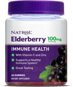 Kẹo dẻo tăng cường miễn dịch Natrol Elderberry 100mg Immune Healthy