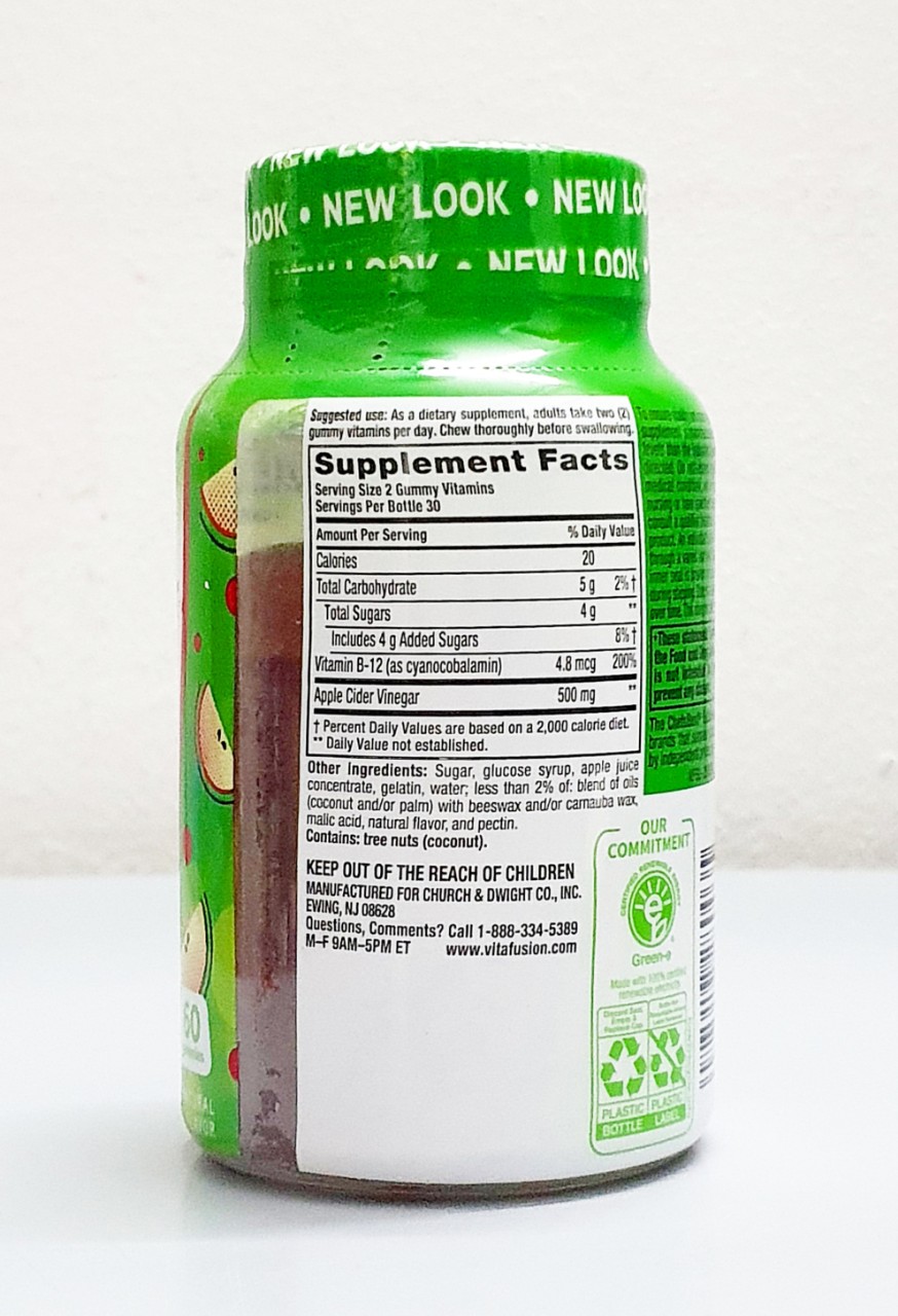 Kẹo dẻo giấm táo giảm cân Vitafusion Apple Cider Vinegar Gummies Kẹo dẻo giấm táo giảm cân Vitafusion Apple Cider Vinegar Gummies - Yêu Hàng Ngoại