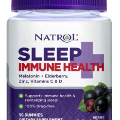 Kẹo dẻo ngủ ngon, tăng sức đề kháng Natrol Sleep Immune Health
