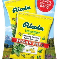 Kẹo thảo mộc (ngậm) trị ho Ricola Lemon Mint Sugar Free