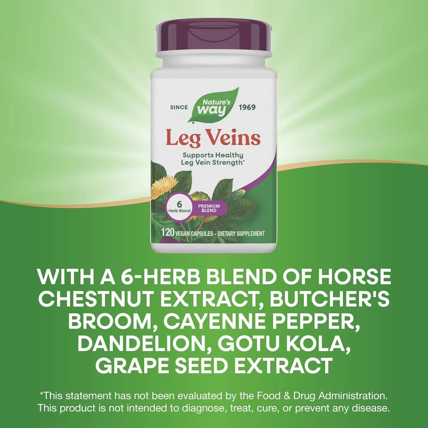 Viên Uống Hỗ Trợ Tĩnh Mạch Chân Nature's Way Leg Veins Mỹ Viên Uống Hỗ Trợ Tĩnh Mạch Chân Nature's Way Leg Veins Mỹ - Ảnh 2