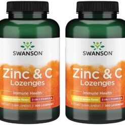 Viên Kẹo ngậm bổ sung kẽm và Vitamin C Swanson Zinc & C Lozenges