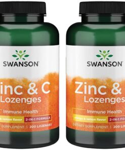 Viên Kẹo ngậm bổ sung kẽm và Vitamin C Swanson Zinc & C Lozenges