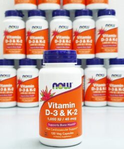 Viên uống bổ sung Vitamin D-3 K-2 (1.000IU/45mcg) Now