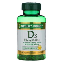 Viên uống bổ sung Vitamin D3 Nature's Bounty 50mcg (2000IU)