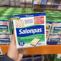 Hộp Cao Dán Hỗ Trợ Giảm Đau Salonpas Hisamitsu 140 Miếng Mỹ