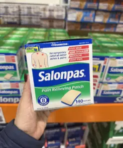 Miếng Dán Giảm Đau Kháng Viêm Salonpas Pain Relieving Patch Hisamitsu – Hộp 140 Miếng (Mỹ)
