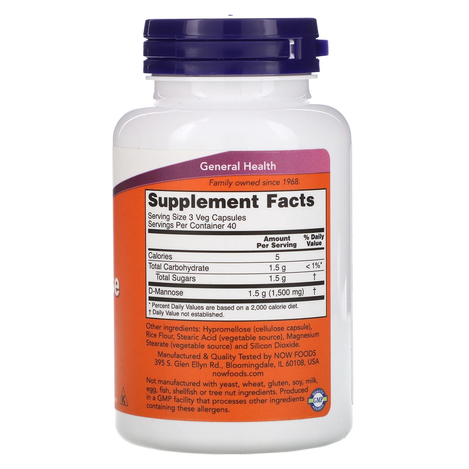Viên uống hỗ trợ đường tiết niệu Now D-Mannose 500mg Viên uống hỗ trợ đường tiết niệu Now D-Mannose 500mg - Yêu Hàng Ngoại
