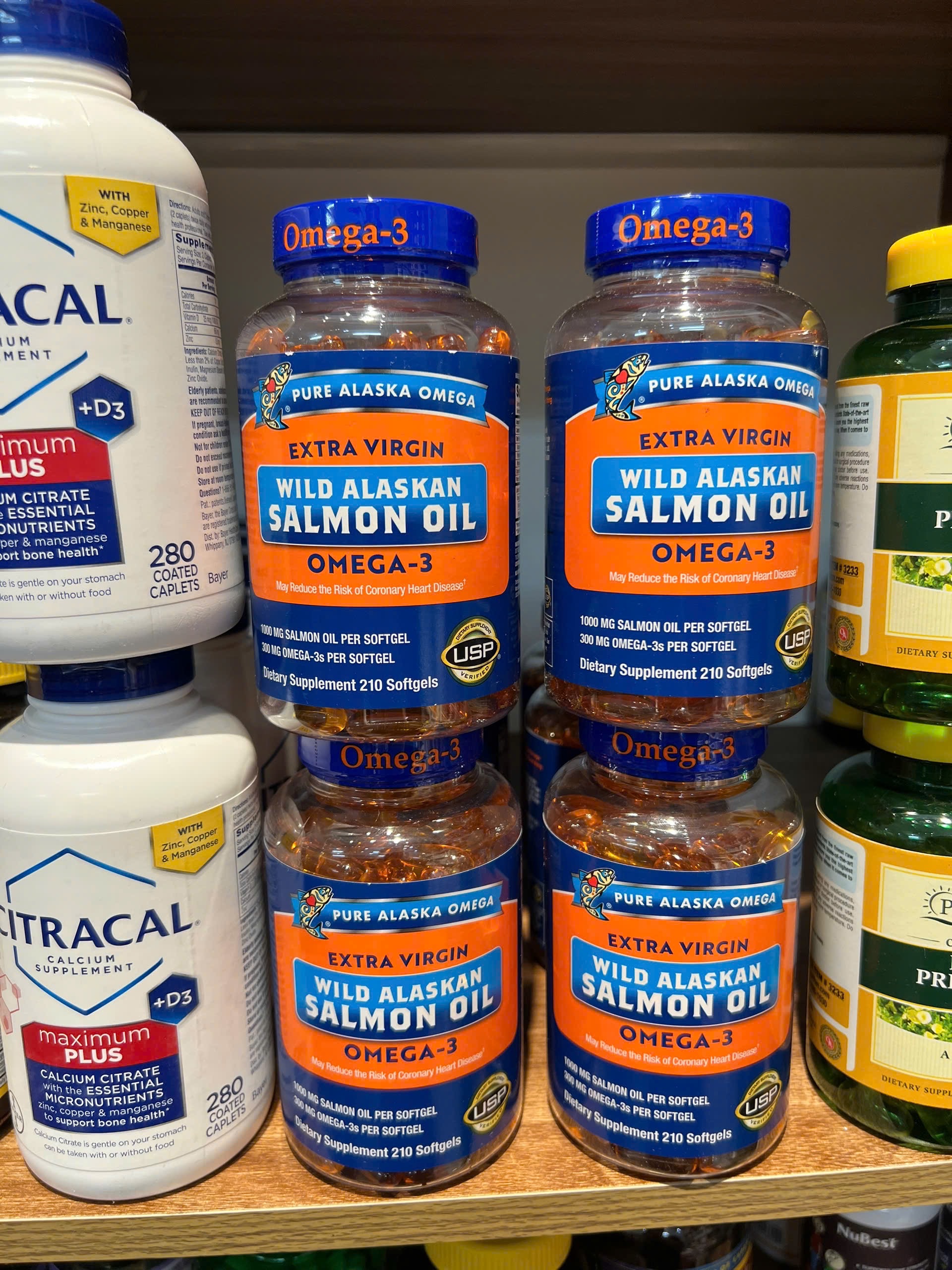 Viên dầu cá hồi Extra Virgin Wild Alaskan Salmon Oil Omega-3 1000mg Viên dầu cá hồi Extra Virgin Wild Alaskan Salmon Oil Omega-3 1000mg - Yêu Hàng Ngoại