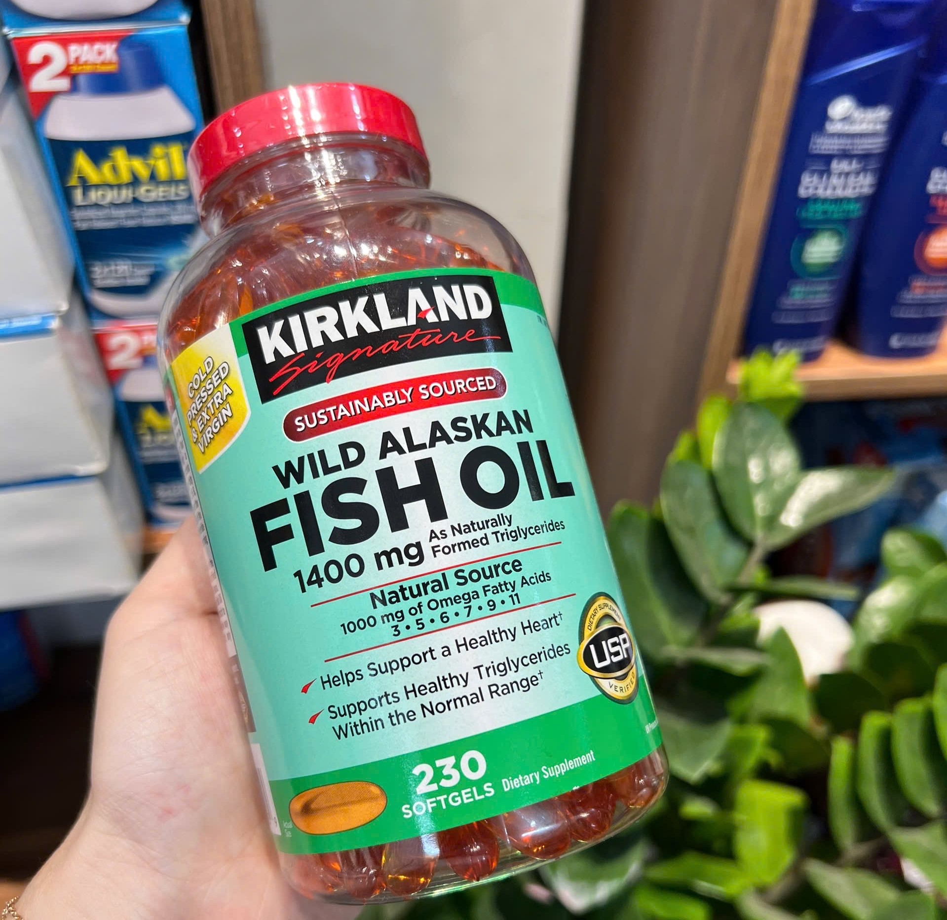 Viên uống dầu cá Kirkland Wild Alaskan Fish Oil 1400mg Viên uống dầu cá Kirkland Wild Alaskan Fish Oil 1400mg - Yêu Hàng Ngoại