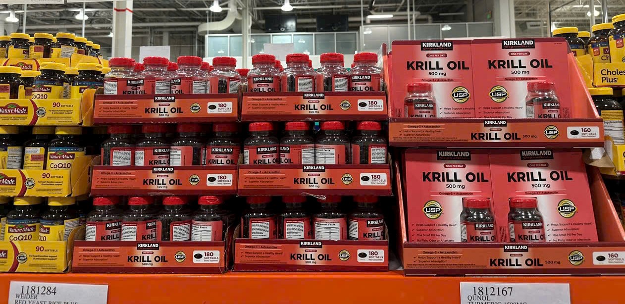 Viên uống dầu nhuyễn thể Kirkland Signature Krill Oil 500mg (Mỹ) Viên uống dầu nhuyễn thể Kirkland Signature Krill Oil 500mg (Mỹ) - Yêu Hàng Ngoại