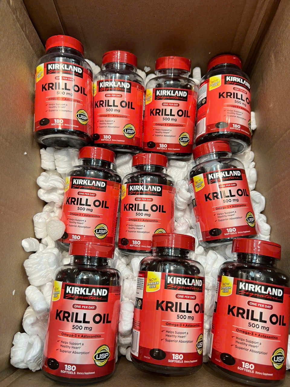 Viên uống dầu nhuyễn thể Kirkland Signature Krill Oil 500mg (Mỹ) Viên uống dầu nhuyễn thể Kirkland Signature Krill Oil 500mg (Mỹ) - Yêu Hàng Ngoại