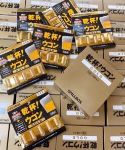 Viên nghệ giải rượu Pillbox Kanpai Ukon Gold Nhật Bản