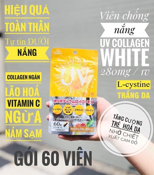 Viên uống Chống Nắng My Lover's UV Collagen White Nhật Bản Viên uống Chống Nắng My Lover's UV Collagen White Nhật Bản - Yêu Hàng Ngoại