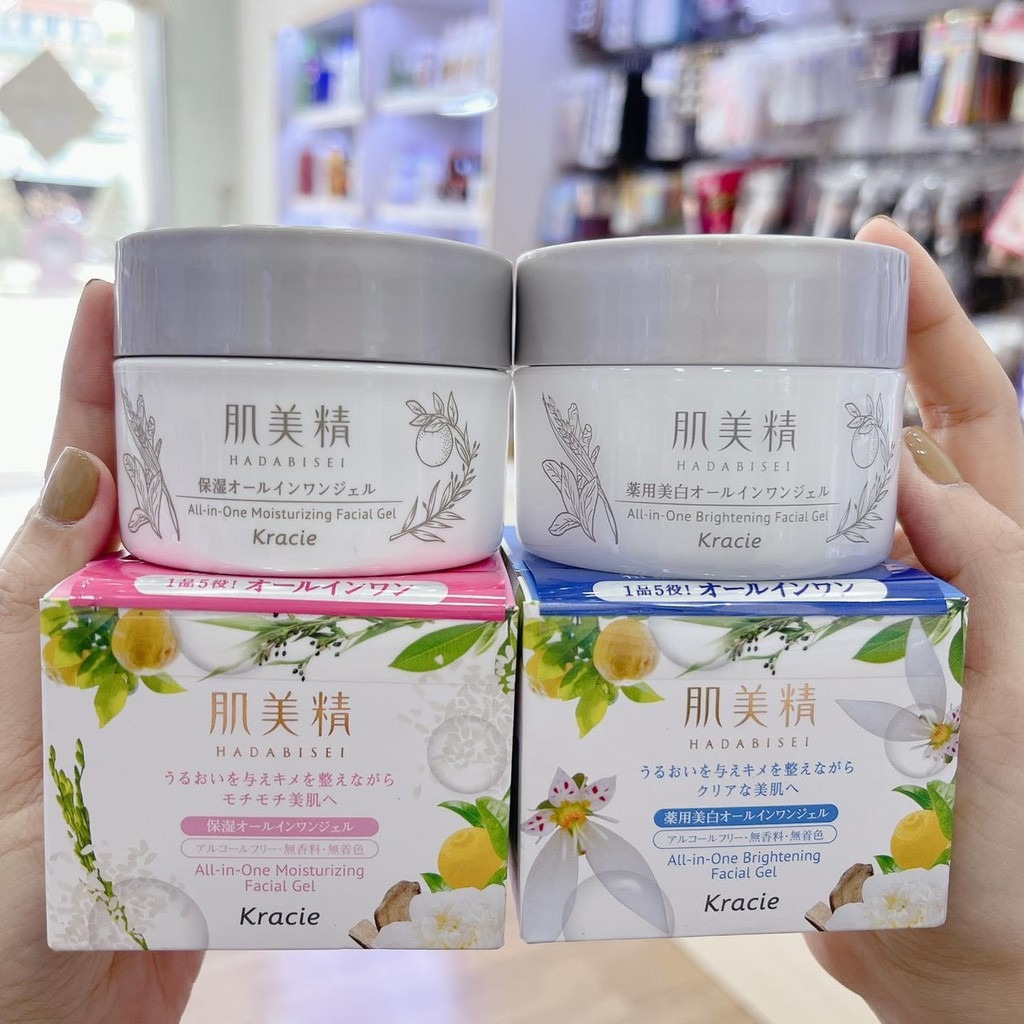 Kem dưỡng trắng da phục hồi Kracie Hadabisei All-In-One Brightening Facial Gel Kem dưỡng trắng da phục hồi Kracie Hadabisei All-In-One Brightening Facial Gel - Yêu Hàng Ngoại
