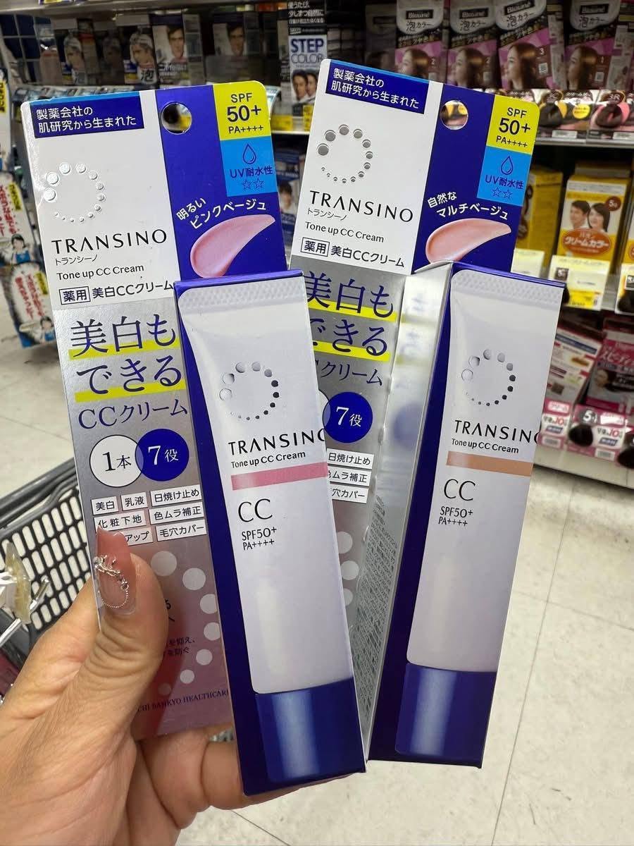 Kem Trang Điểm Chống Nắng Dưỡng Trắng Transino Medicated Tone Up CC Cream SPF50+ PA++++ – Tuýp 30g (Nhật Bản) Kem Trang Điểm Chống Nắng Dưỡng Trắng Transino Medicated Tone Up CC Cream SPF50+ PA++++ – Tuýp 30g (Nhật Bản) - Yêu Hàng Ngoại
