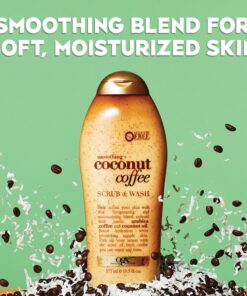 Sữa tắm tẩy da chết OGX Smoothing Coconut Coffee Scrub & Wash