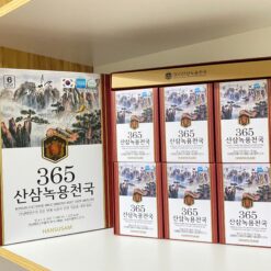 Nước Hồng Sâm Núi Nhung Hươu 365 Hansusam Korean Cultured Wild Ginseng Root Deer Antlers Hàn Quốc