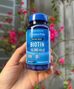 Viên uống giảm rụng tóc, đẹp da Puritan's Pride Ultra Mega Biotin 10000mcg