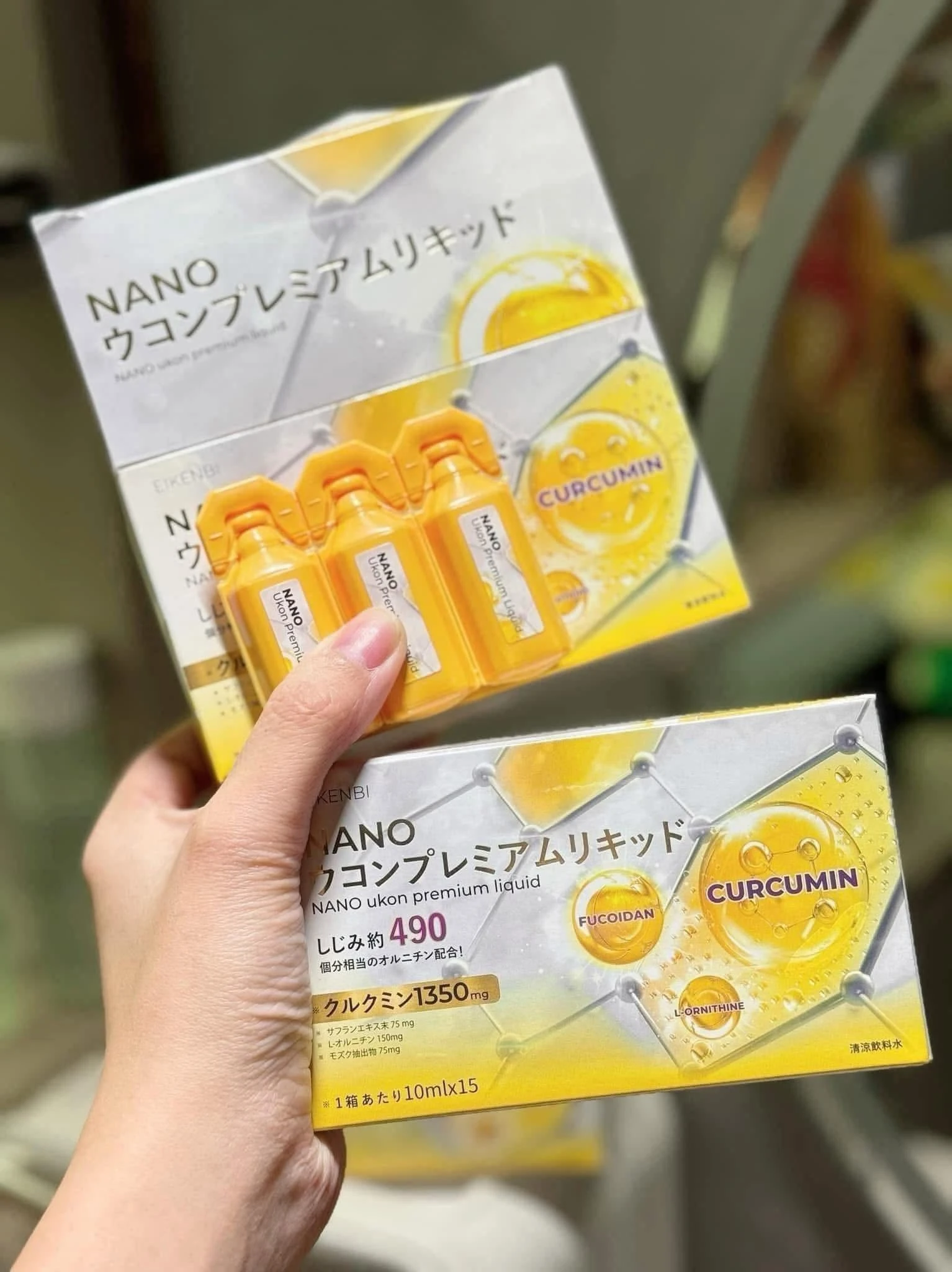 Nước Uống Tinh Chất Nghệ Nano Eikenbi Nano Ukon Premium Liquid – Hộp 15 Tép x 10ml (Nhật Bản) Nước Uống Tinh Chất Nghệ Nano Eikenbi Nano Ukon Premium Liquid – Hộp 15 Tép x 10ml (Nhật Bản) - Ảnh 6