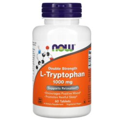 Viên uống cải thiện cảm xúc & giấc ngủ NOW Double Strength L-Tryptophan 1000mg