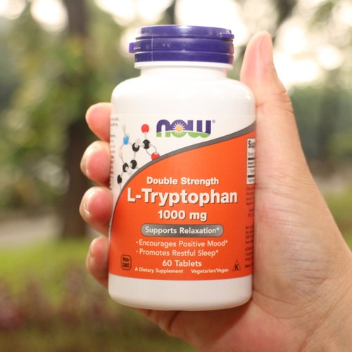 Viên uống cải thiện cảm xúc & giấc ngủ NOW Double Strength L-Tryptophan 1000mg Viên uống cải thiện cảm xúc & giấc ngủ NOW Double Strength L-Tryptophan 1000mg - Yêu Hàng Ngoại