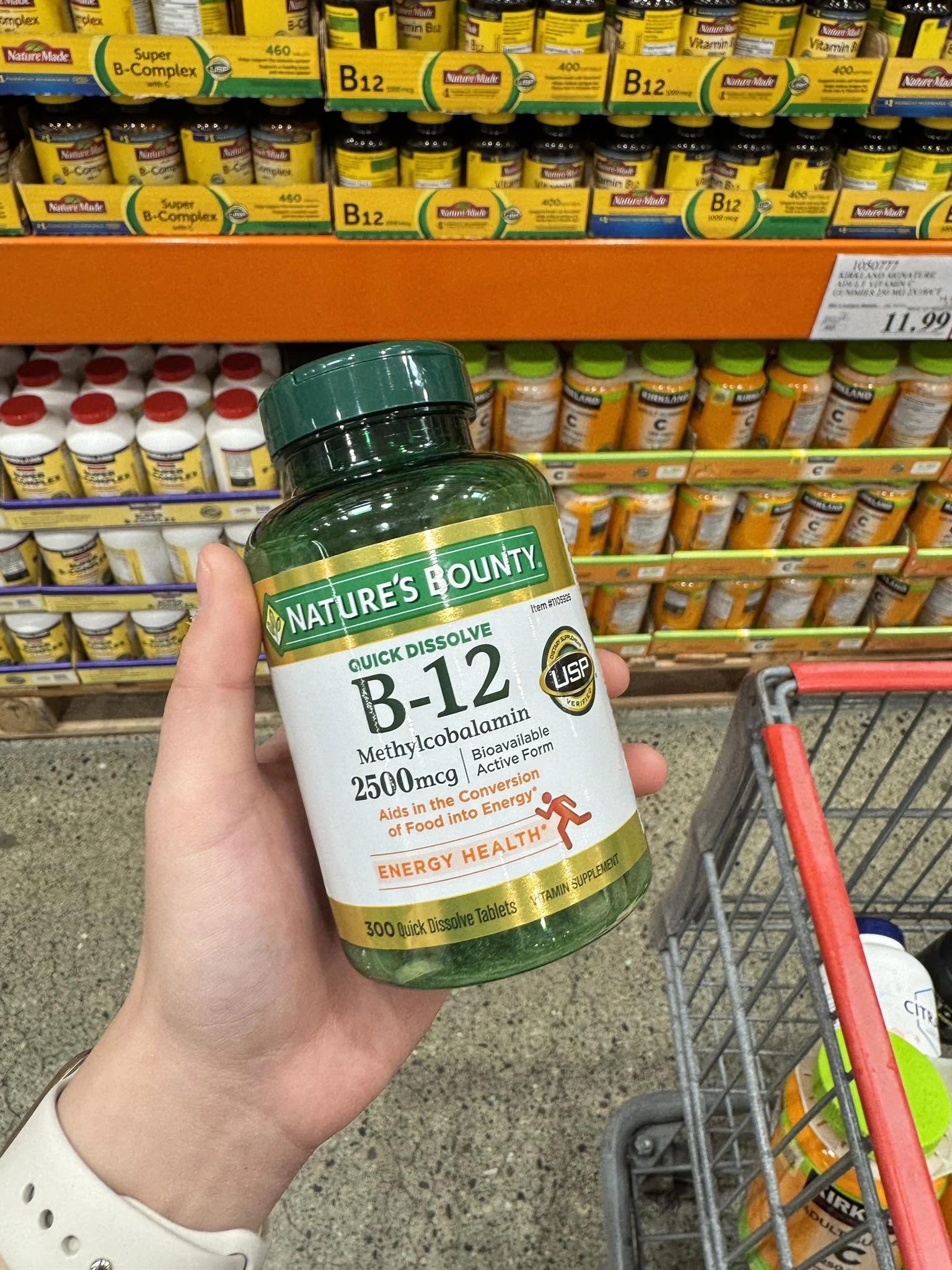 Viên Ngậm Vitamin B12 Nature's Bounty 2500mcg (300v) Viên Ngậm Vitamin B12 Nature's Bounty 2500mcg (300v) - Yêu Hàng Ngoại