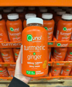 Kẹo Dẻo Nghệ Gừng Qunol Turmeric + Ginger Gummies (200 Viên) Của Mỹ