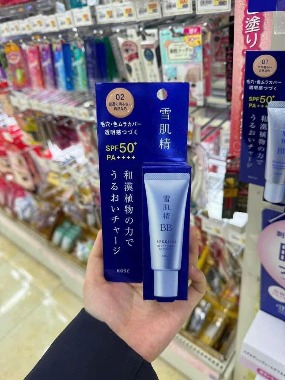 Kem nền trang điểm BB Kose Sekkisei Brightening BB Essence SPF50+/PA++++ Nhật Bản Kem nền trang điểm BB Kose Sekkisei Brightening BB Essence SPF50+/PA++++ Nhật Bản - Yêu Hàng Ngoại