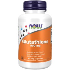 NOW Foods Glutathione 500mg 60 viên hỗ trợ chống oxy hóa