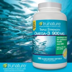 Viên uống dầu cá Trunature Triple Strength Omega 3 900mg