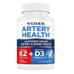 Viên uống bảo vệ tim và xương Weider Artery Health with Vitamin K2 Plus D3