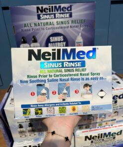 Bộ Dụng Cụ Rửa Mũi NeilMed Sinus Rinse – Hộp 50 Gói Muối (Mỹ)