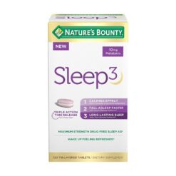 Viên uống hỗ trợ giấc ngủ ngon Nature’s Bounty Sleep3 Melatonin 10mg