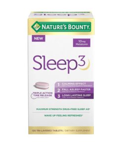 Viên uống hỗ trợ giấc ngủ ngon Nature’s Bounty Sleep3 Melatonin 10mg