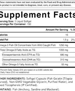 Alternative view of Viên uống dầu cá cô đặc Sports Research Triple Strength Omega-3 Fish Oil 1250mg