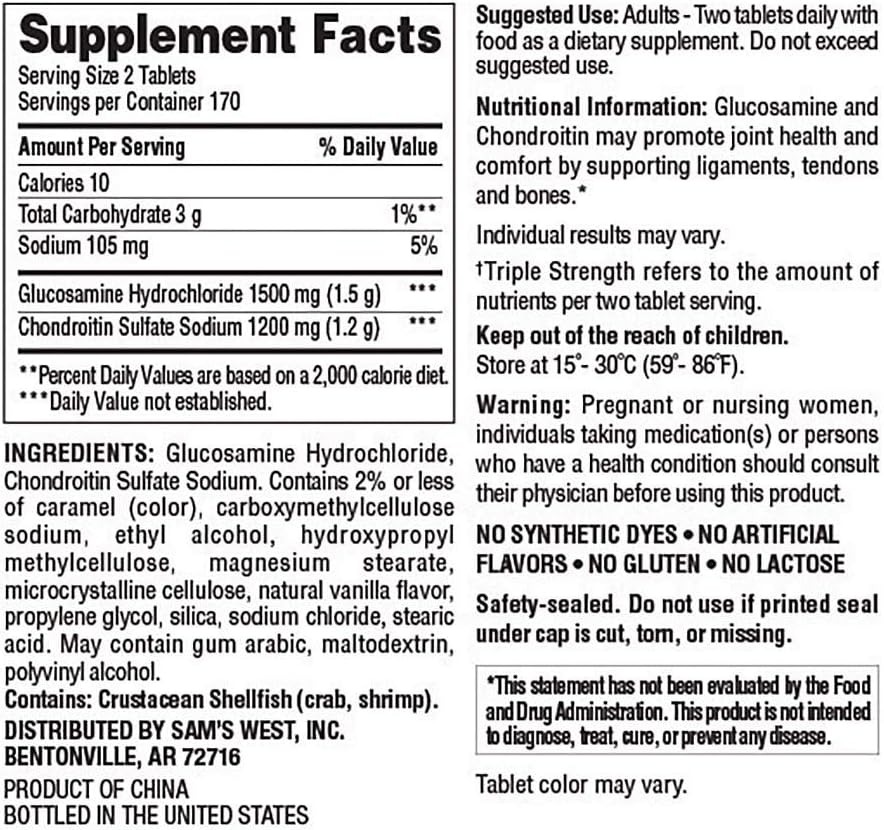 Viên uống bổ khớp Joint Health Member’s Mark Glucosamine 1500mg Chondroitin 1200mg Viên uống bổ khớp Joint Health Member’s Mark Glucosamine 1500mg Chondroitin 1200mg - Yêu Hàng Ngoại