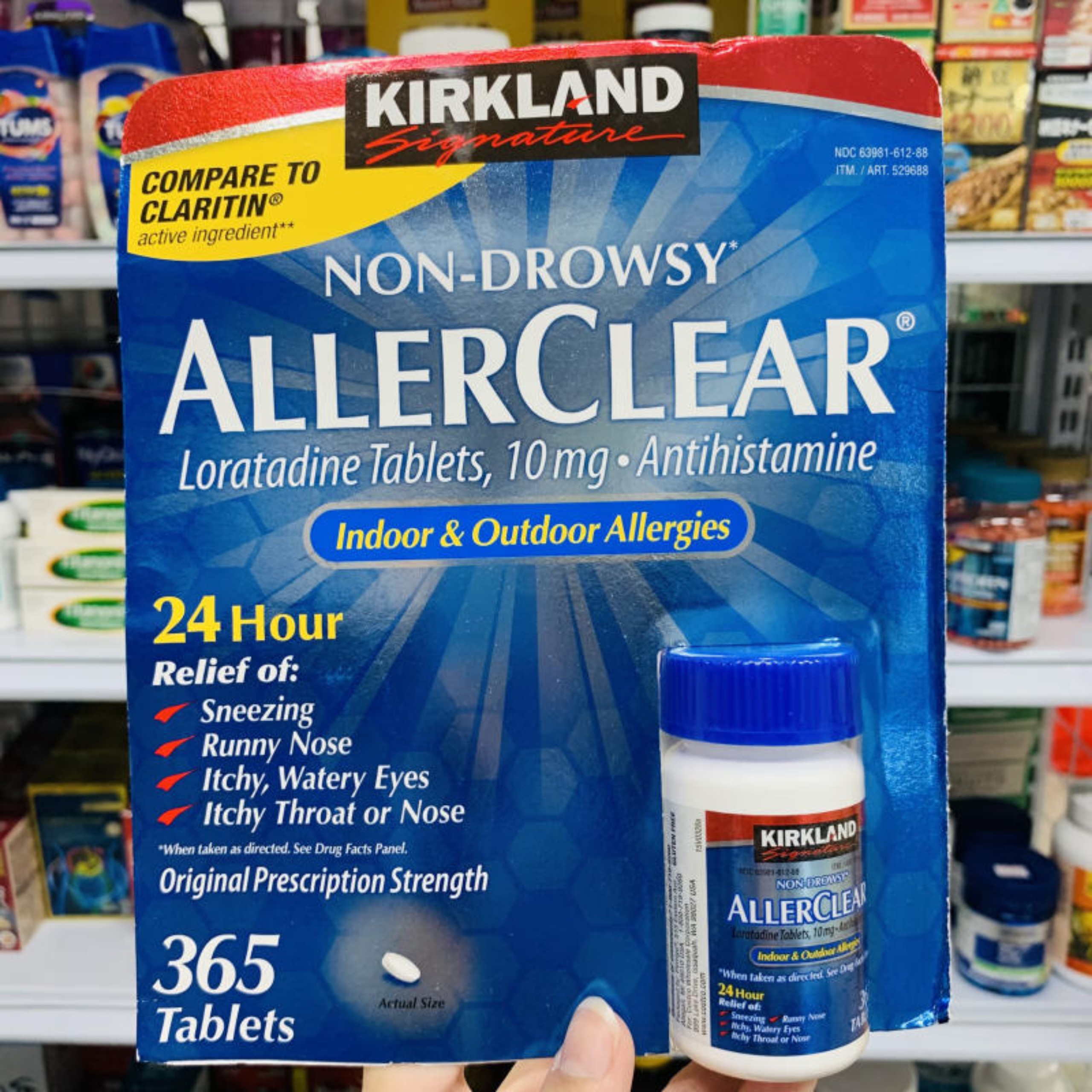 Viên uống chống dị ứng Kirkland Signature Non-Drowsy AllerClear Antihistamine 10mg Viên uống chống dị ứng Kirkland Signature Non-Drowsy AllerClear Antihistamine 10mg - Yêu Hàng Ngoại